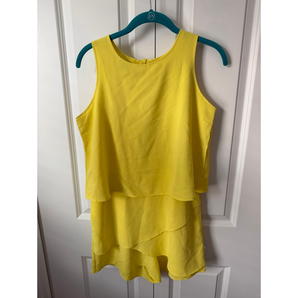 DOKOTOO Pants - DOKOTOO Yellow Tiered Romper S